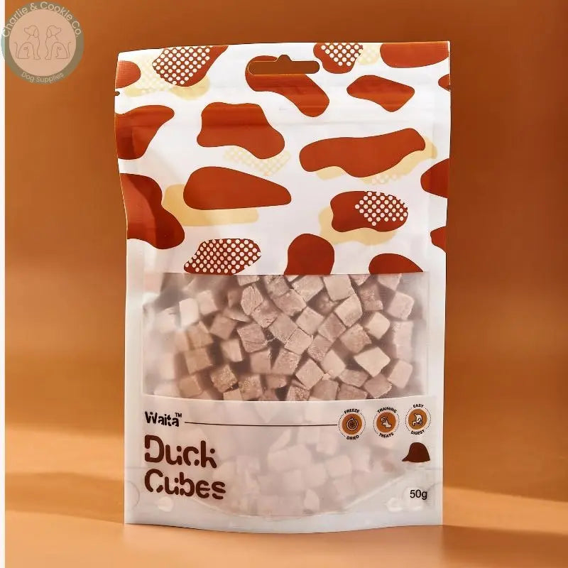 Waita Freeze-Dried Duck Cubes dog and cat treats, 50g or 500g