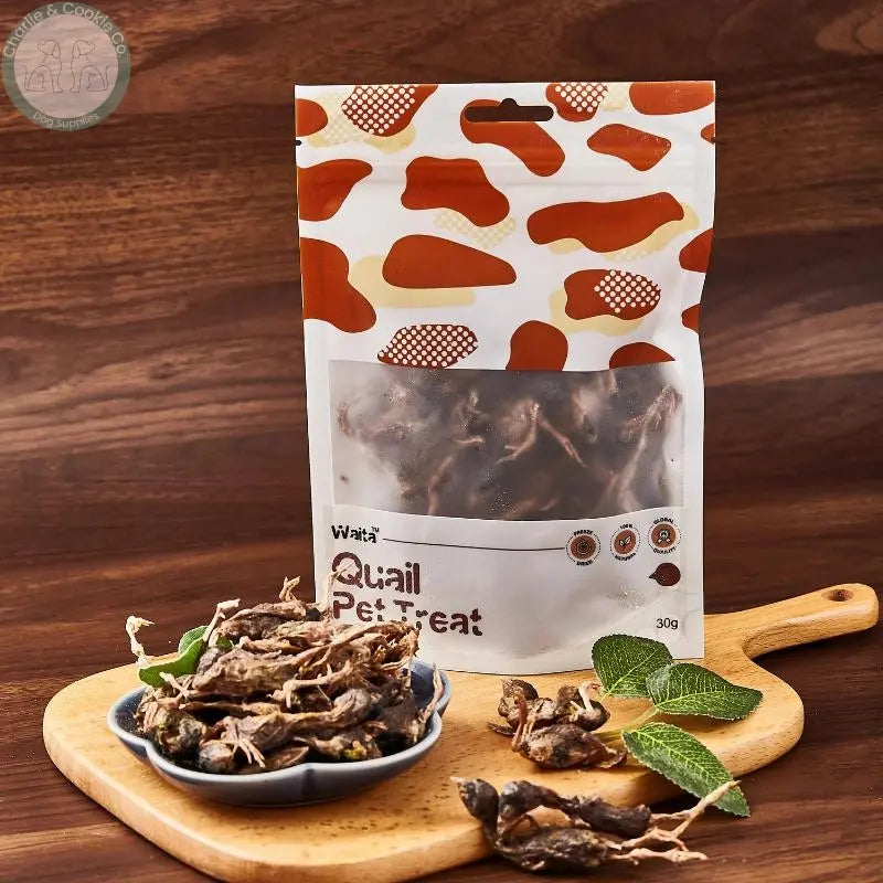 Waita Freeze-Dried Whole Quail dog and cat treats, 30g or 300g