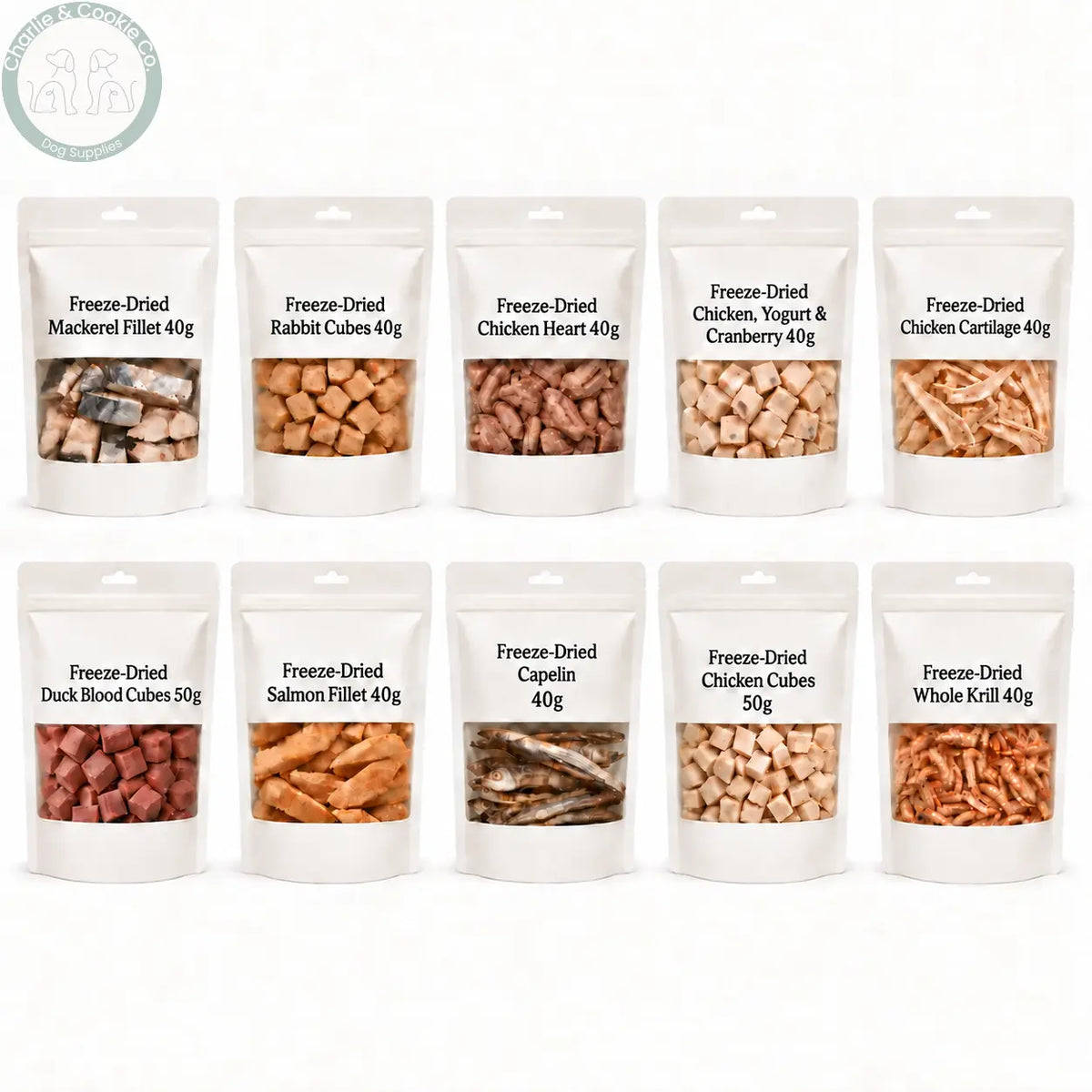 Waita limited plain-packaging freeze-dried treats, ten varieties