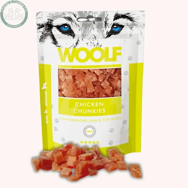 Woolf Chunkies 100g | Soft-Bite Natural Dog & Cat Treats in Salmon, Chicken or Duck Woolf