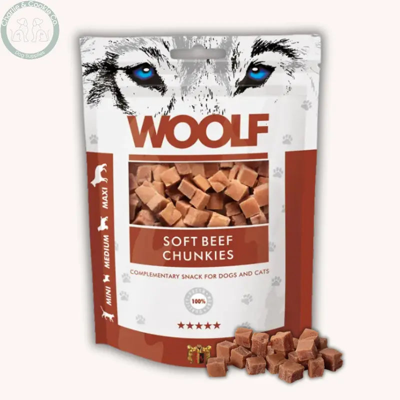 Woolf Chunkies 100g soft dog and cat treats in six protein options