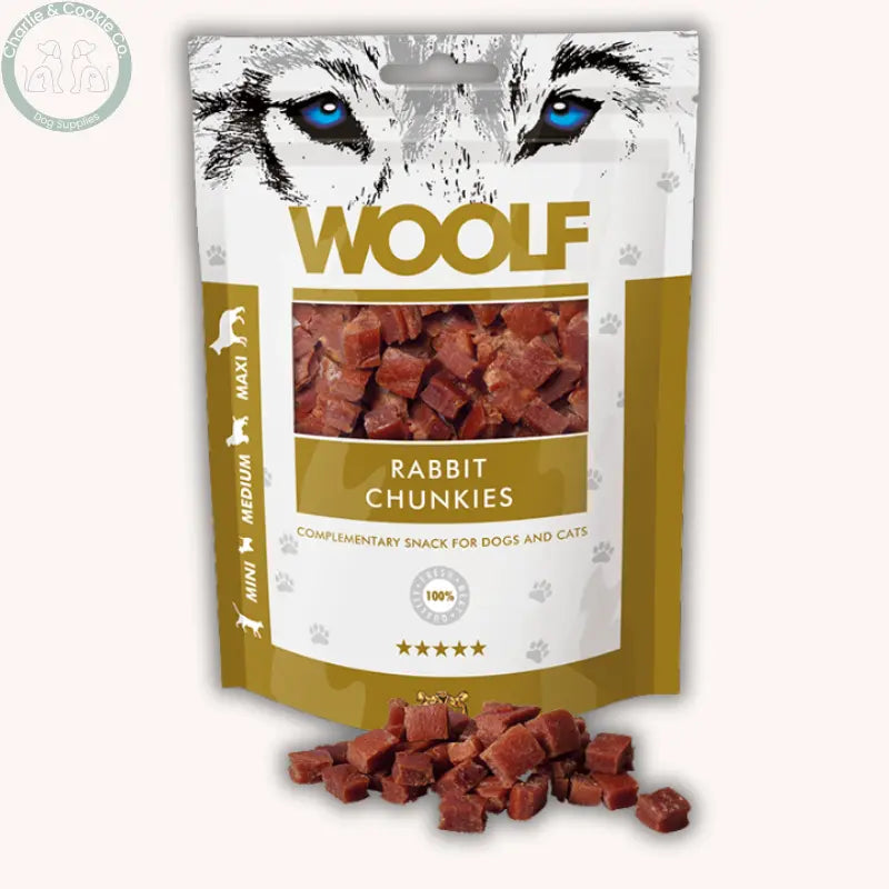 Woolf Chunkies 100g | Soft-Bite Natural Dog & Cat Treats in Salmon, Chicken, Duck or Rabbit Woolf