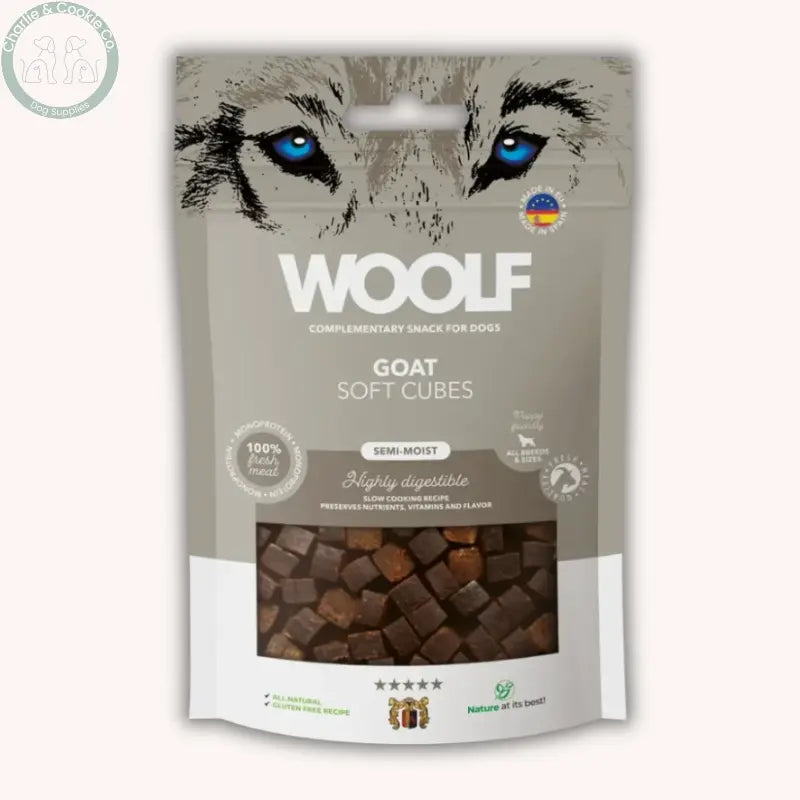 Woolf Soft Cubes 100g | Semi-Moist Natural Dog Treats – Fish Beef, Goat or Deer Woolf