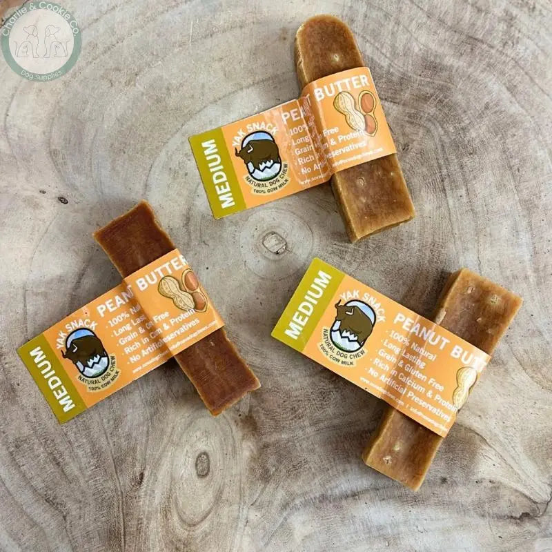 Yak Snack Peanut Butter Cow Milk Dog Chew - Long-Lasting Natural Treat - 2 Weight Options Yak Snack