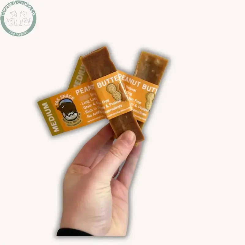 Yak Snack Peanut Butter Cow Milk Dog Chew in Medium or Large