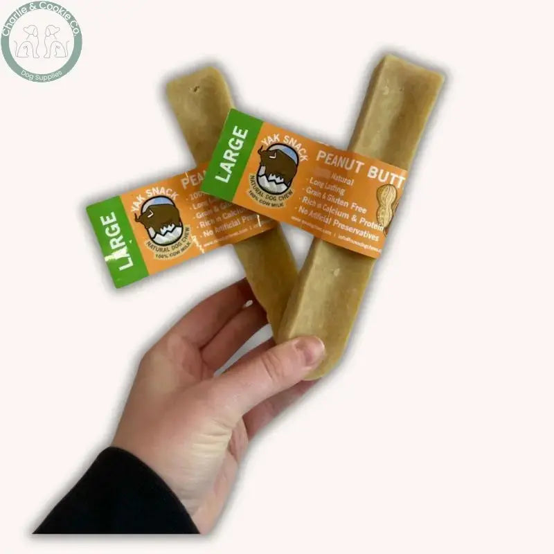 Yak Snack Peanut Butter Cow Milk Dog Chew in Medium or Large