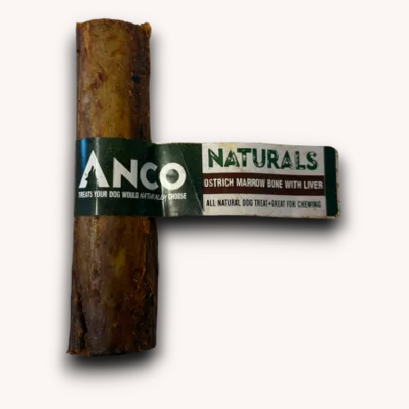 Anco Ostrich Marrow Bone With Liver with manufacturer label