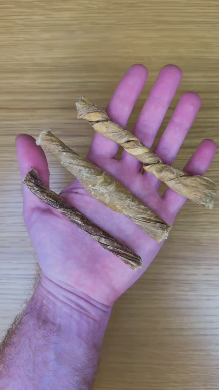C&C Beef Bladder Twists | Low-Fat, High-Protein Natural Dog Treats