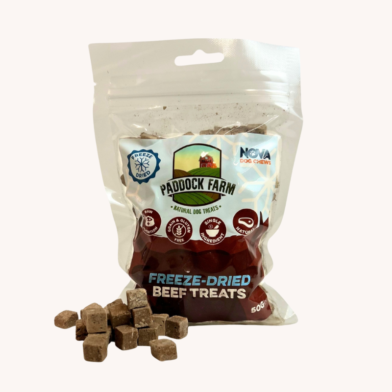 Paddock Farm Freeze-Dried Dog Treats 50g | Beef, Chicken or Duck