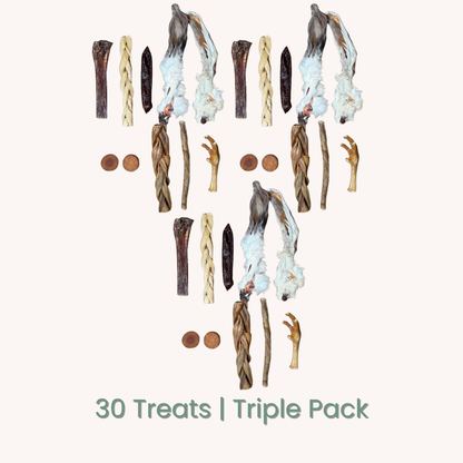 C&amp;C Natural Dog Treat Variety Pack | 10–50 Hand-Picked Natural Chews &amp; Treats