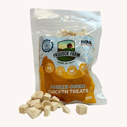 Paddock Farm Freeze-Dried Dog Treats 50g | Beef, Chicken or Duck