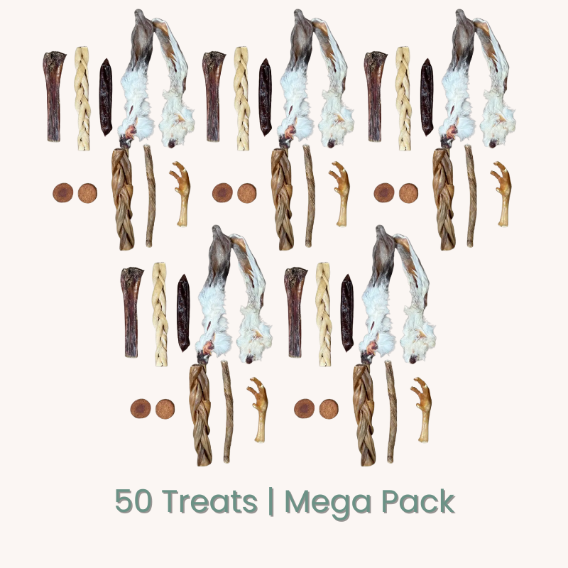 C&amp;C Natural Dog Treat Variety Pack | 10–50 Hand-Picked Natural Chews &amp; Treats