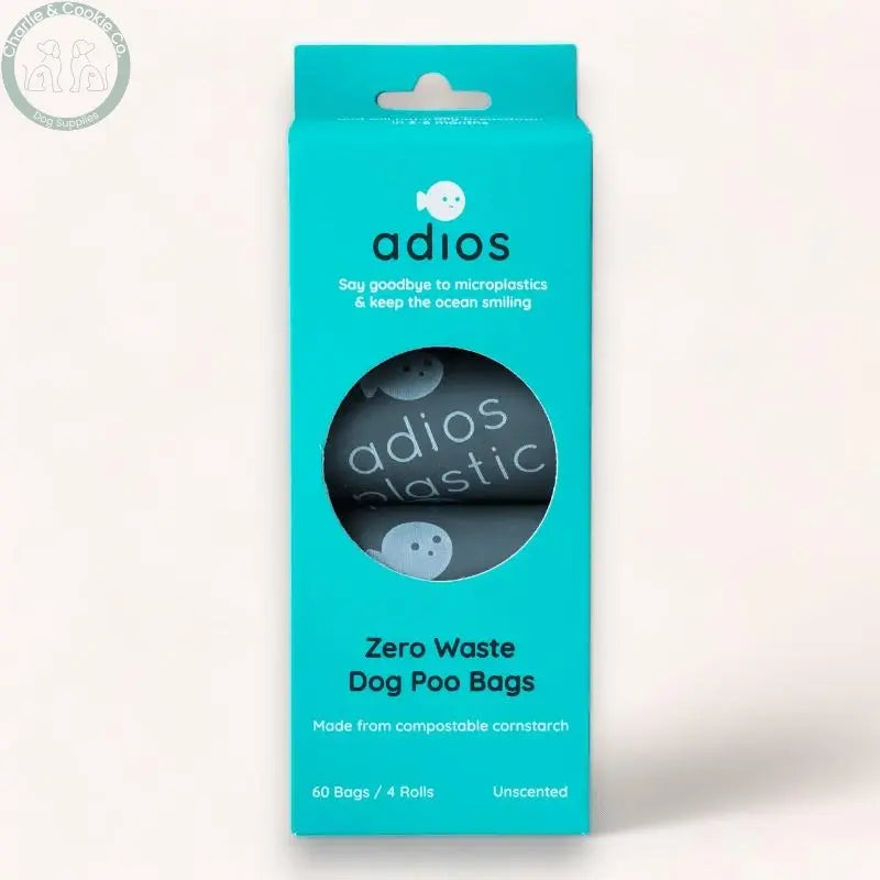 Adios Plastic Compostable Dog Poo Bags (without handles) - 3 Colour Options - Biodegradable, Strong &amp; Eco-Friendly - Charlie &amp; Cookie Co.