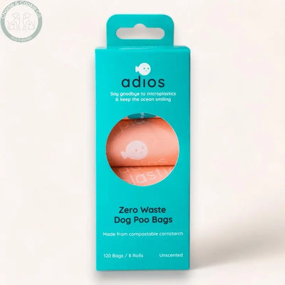 Adios Plastic Compostable Dog Poo Bags (without handles) - 3 Colour Options - Biodegradable, Strong &amp; Eco-Friendly - Charlie &amp; Cookie Co.