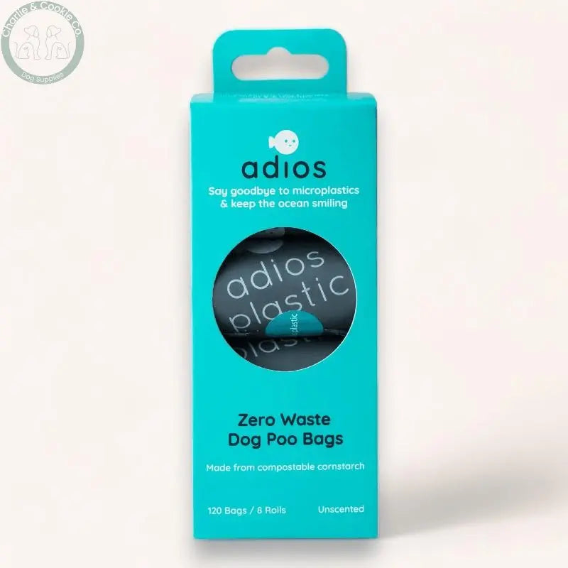 Adios Plastic Compostable Dog Poo Bags (without handles) - 3 Colour Options - Biodegradable, Strong &amp; Eco-Friendly - Charlie &amp; Cookie Co.