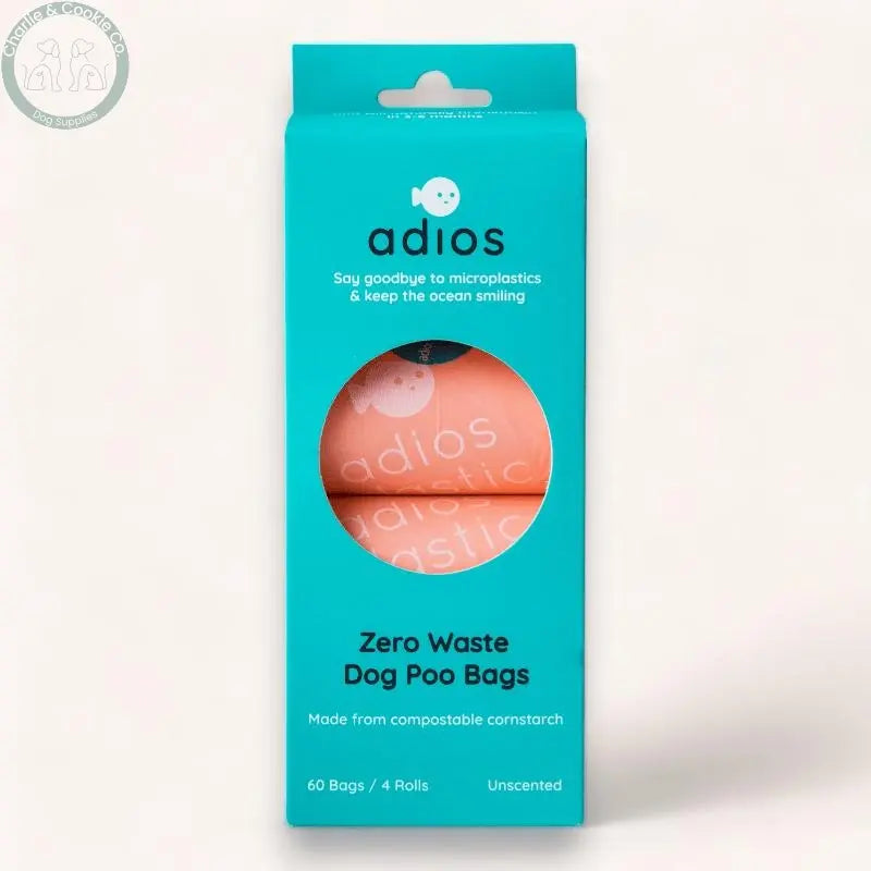 Adios Plastic Compostable Dog Poo Bags (without handles) - 3 Colour Options - Biodegradable, Strong &amp; Eco-Friendly - Charlie &amp; Cookie Co.