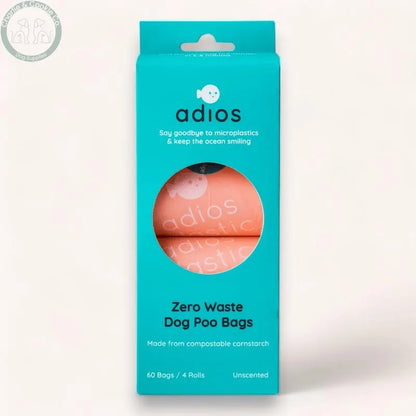 Adios Plastic Compostable Dog Poo Bags (without handles) - 3 Colour Options - Biodegradable, Strong &amp; Eco-Friendly - Charlie &amp; Cookie Co.