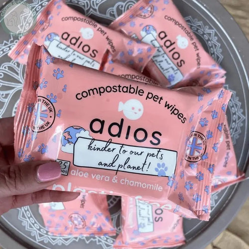 Adios Plastic Compostable Pet Wipes (25 Wipes)