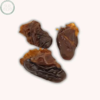 Close-up of three Anco Naturals chicken heart treats