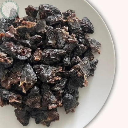 Bowl filled with air-dried Anco Naturals chicken hearts