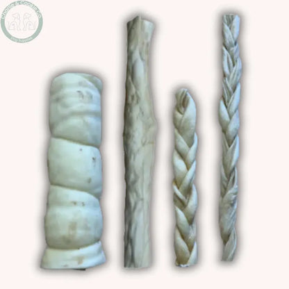Anco Naturals Lamb Skin Rolls &amp; Braids | Natural Dog Chews (Medium &amp; Large)