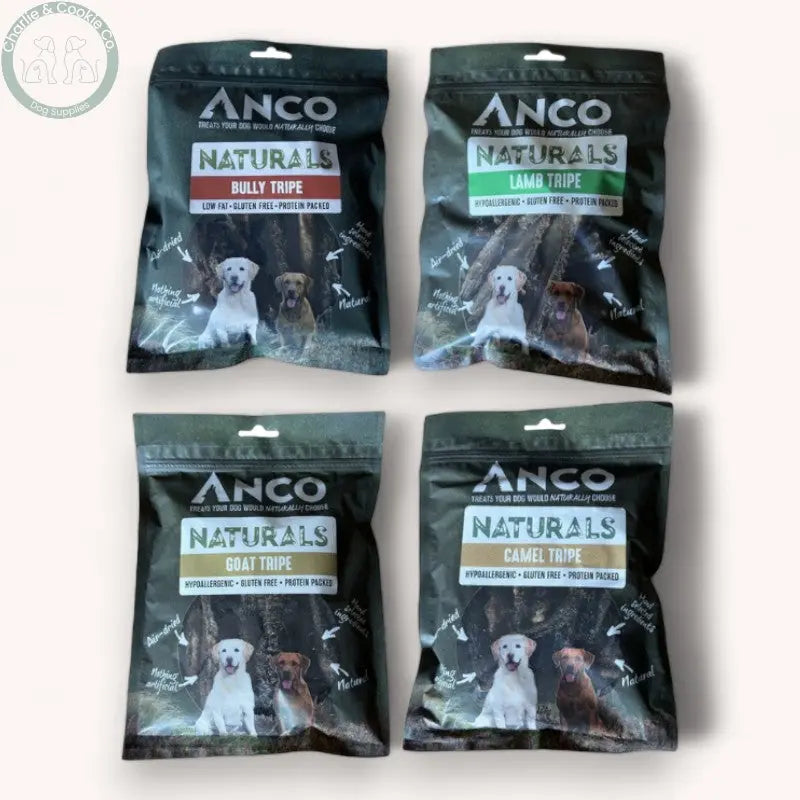 Anco Naturals Tripe 100g - Lamb, Goat, Camel - Digestive Health &amp; High-Protein Dog Treats - Charlie &amp; Cookie Co.