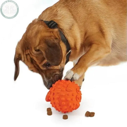 Brightkins Tough &amp; Tumble Treat Dispenser Pufferfish | Interactive Puzzle Toy for Dogs Brightkins