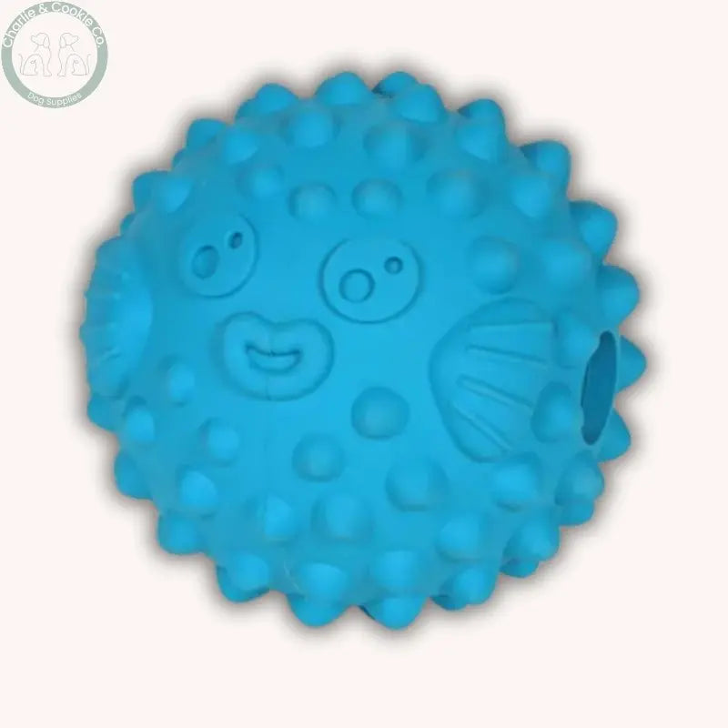 Brightkins Tough &amp; Tumble Treat Dispenser Pufferfish | Interactive Puzzle Toy for Dogs Brightkins