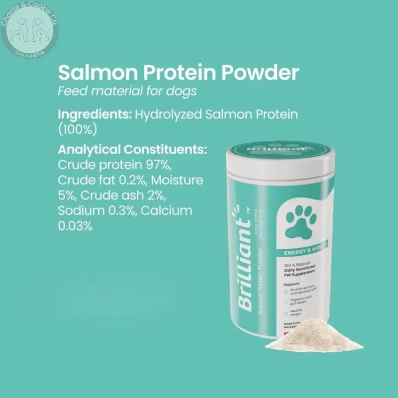 Brilliant Energy and Vitality Protein Powder 300g - High-Protein, Gut Health Supplement for Dogs - Charlie &amp; Cookie Co.