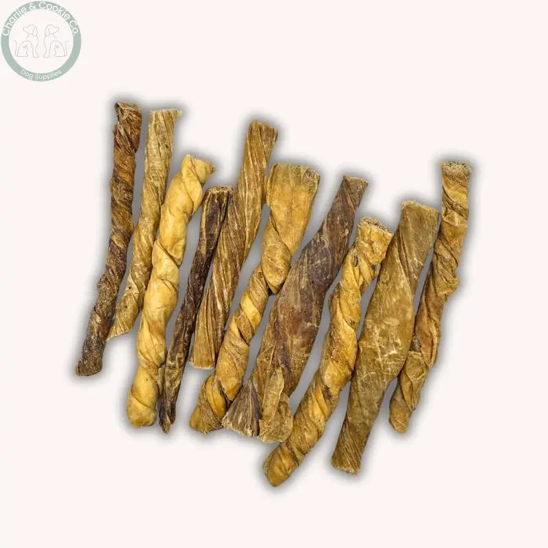 C&amp;C Beef Bladder Twists | Low-Fat, High-Protein Dental Chews Charlie &amp; Cookie Co.