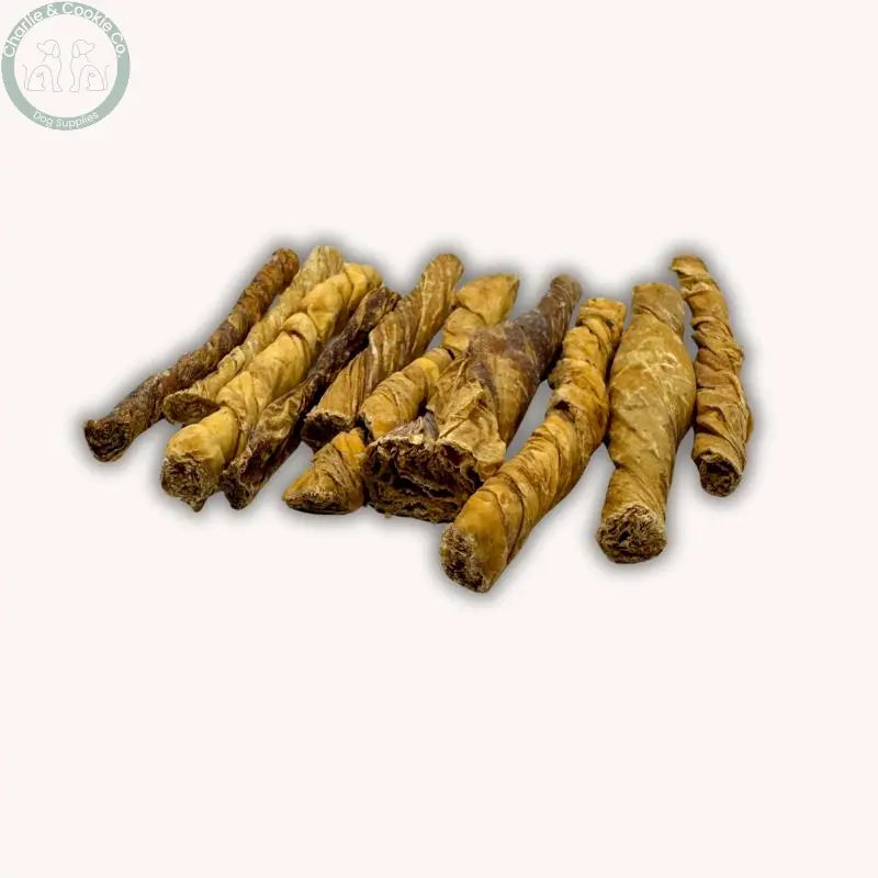 C&amp;C Beef Bladder Twists | Low-Fat, High-Protein Dental Chews Charlie &amp; Cookie Co.