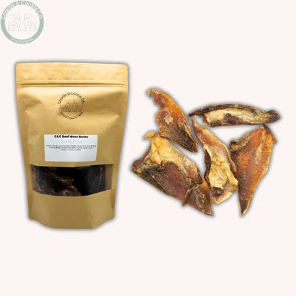 C&amp;C Beef Moon Bones | Air-Dried Cartilage for Joint Health &amp; Dental Care Charlie &amp; Cookie Co.