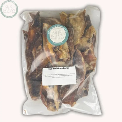 C&amp;C Beef Moon Bones | Air-Dried Cartilage for Joint Health &amp; Dental Care Charlie &amp; Cookie Co.