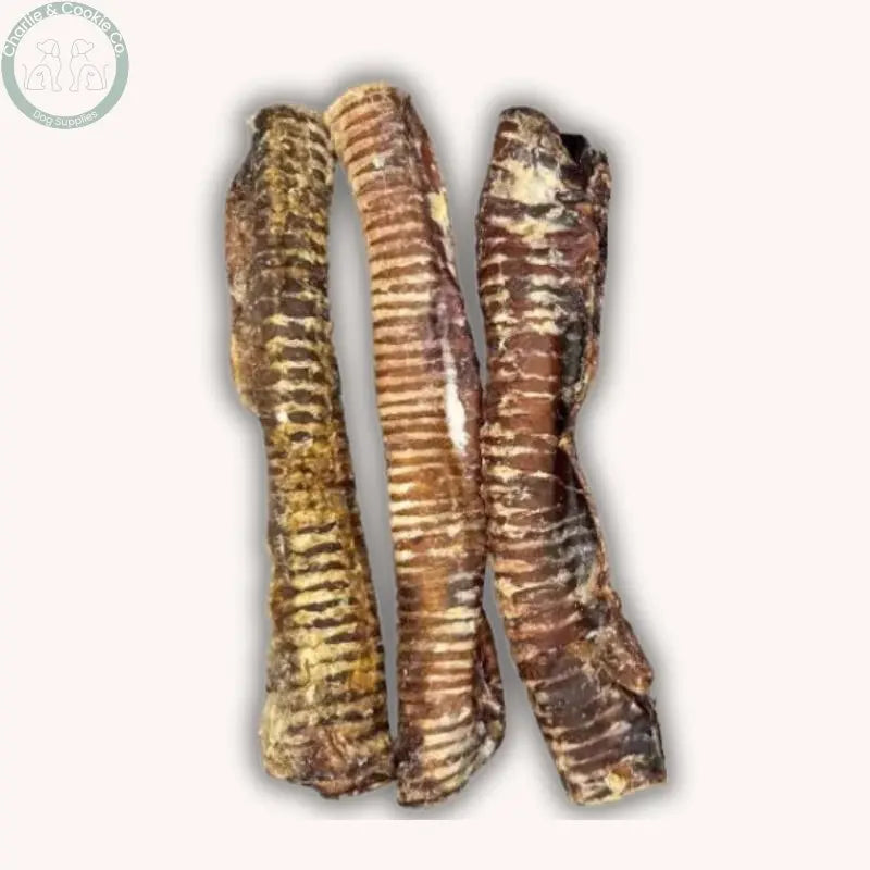 C&amp;C Beef Trachea Chews 3pk (10-12cm or ~35cm) | Natural Dental Health Support for Dogs Charlie &amp; Cookie Co.