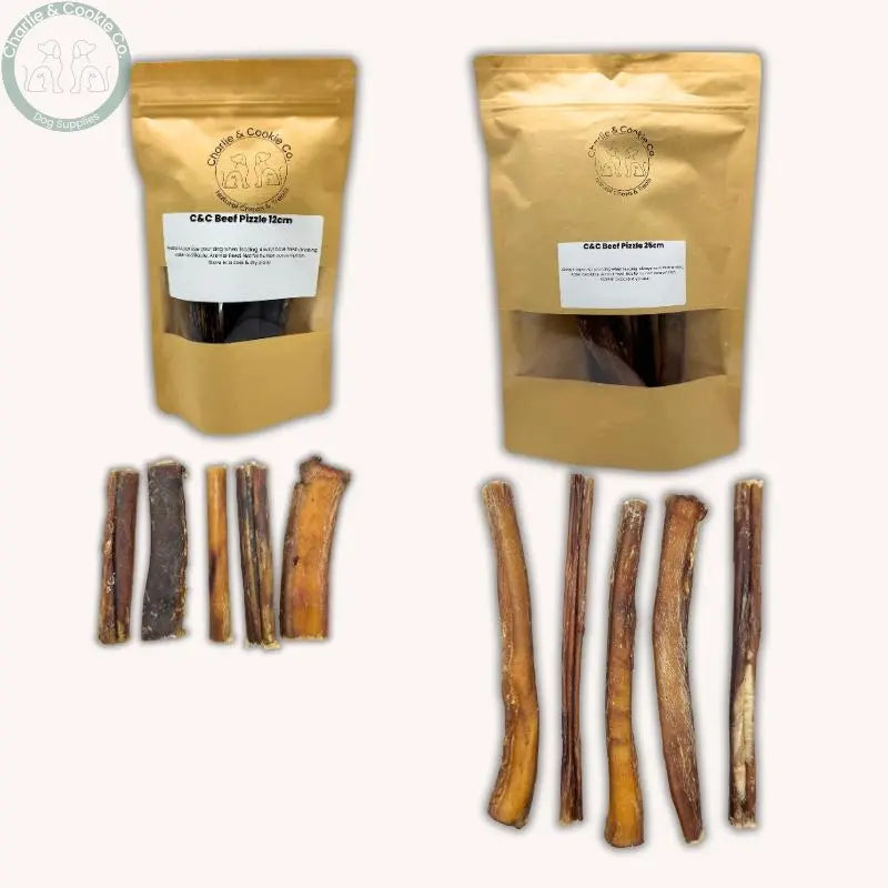 C&amp;C Bulls Pizzle 5pk - 12cm or 25cm | Long-Lasting Dental Chews for Dogs Charlie &amp; Cookie Co.