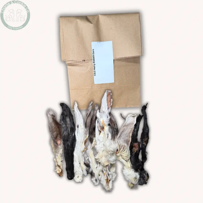 C&amp;C Hairy Rabbit Ears | Hypoallergenic Natural Dog Chew Treat Charlie &amp; Cookie Co.