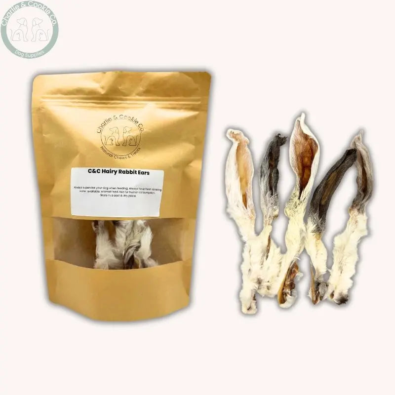 C&amp;C Hairy Rabbit Ears | Hypoallergenic, Natural Chews for Dogs Charlie &amp; Cookie Co.