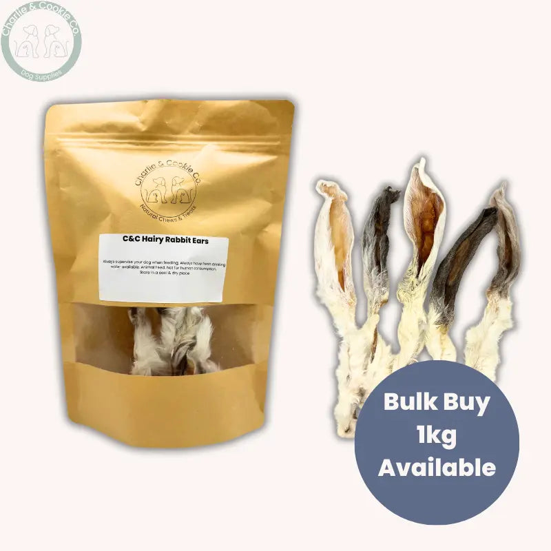 C&amp;C Hairy Rabbit Ears | Hypoallergenic, Natural Dog Treat Charlie &amp; Cookie Co.