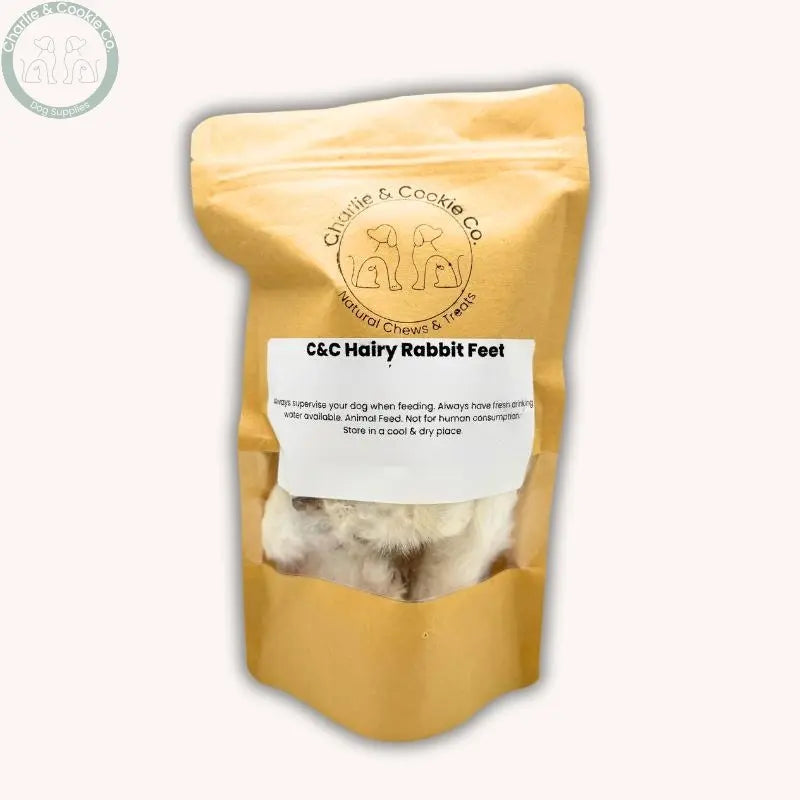 C&amp;C Hairy Rabbit Feet | Hypoallergenic Natural Chew for Dogs - Charlie &amp; Cookie Co.