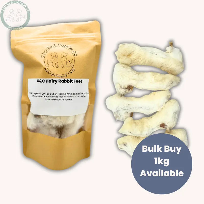 C&amp;C Hairy Rabbit Feet | Hypoallergenic Natural Dog Treats Charlie &amp; Cookie Co.