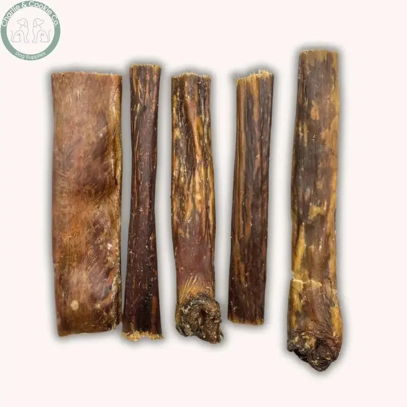 C&amp;C Beef Gullet Dog Chews shown with other natural dog treats