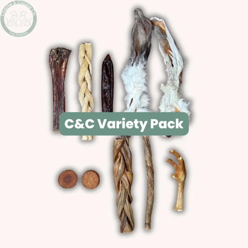 C&amp;C Natural Dog Treat Variety Pack | 10 Hand-Picked Natural Treats for Dogs Charlie &amp; Cookie Co.