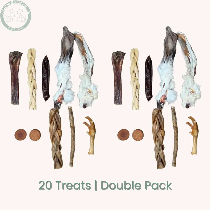 C&amp;C Natural Dog Treat Variety Pack | 10–50 Hand-Picked Natural Chews &amp; Treats Charlie &amp; Cookie Co.