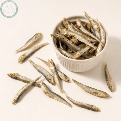 C&amp;C Premium Baltic Sprats in a plain ceramic ramekin with loose sprats