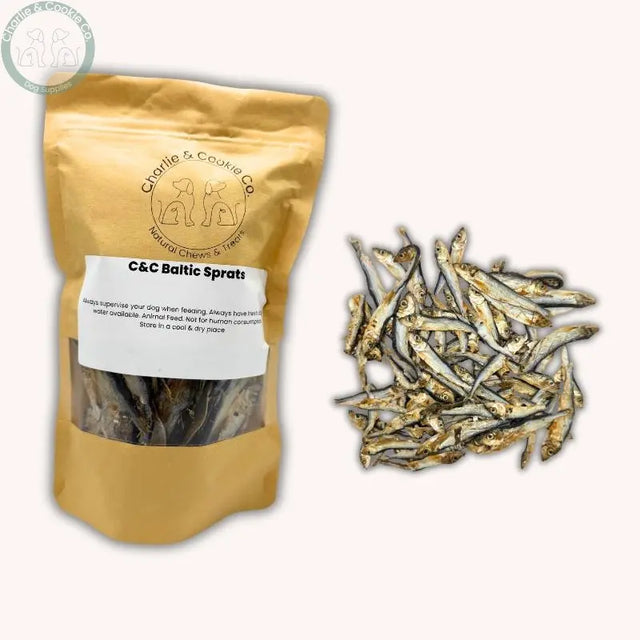 C&C Premium Baltic Sprats natural fish dog treats, 100g, 500g or 1kg