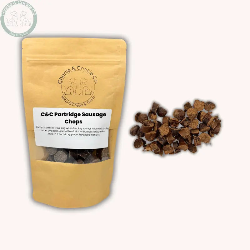 C&amp;C Sausage Chops  | Air-Dried Natural Dog Treat with Protein-Rich Meat Blends Charlie &amp; Cookie Co.
