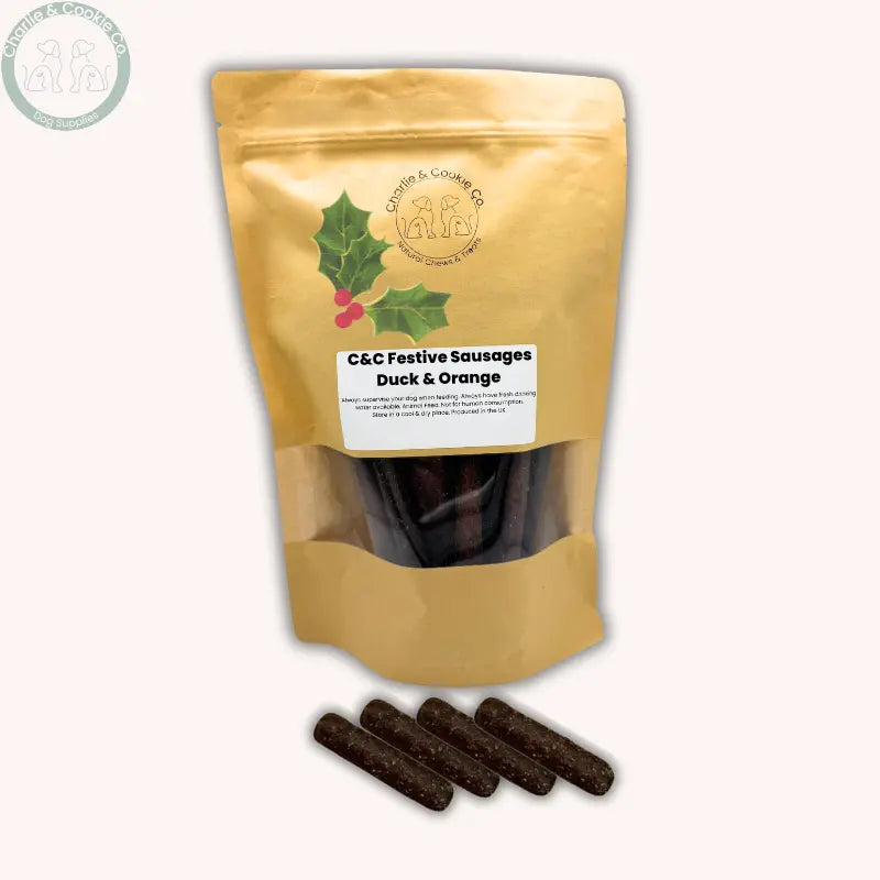 C&amp;C Small Festive Sausages | Natural Grain-Free Christmas Dog Treats Charlie &amp; Cookie Co.