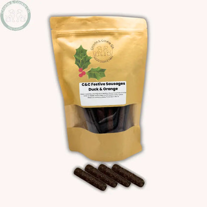C&amp;C Small Festive Sausages | Natural Grain-Free Christmas Dog Treats Charlie &amp; Cookie Co.