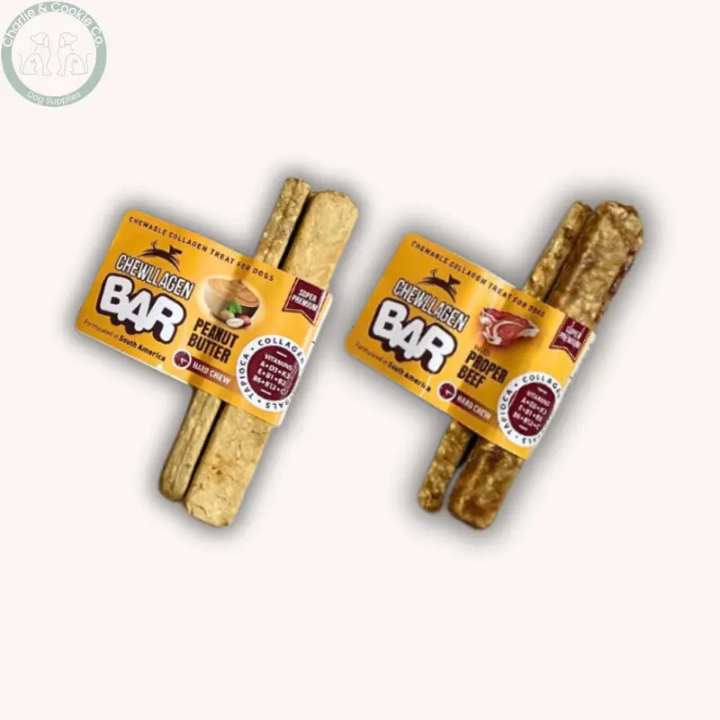 Chewllagen Bar 3pk (Beef or Peanut Butter) – Natural Collagen-Rich Dog Chew Chewllagen