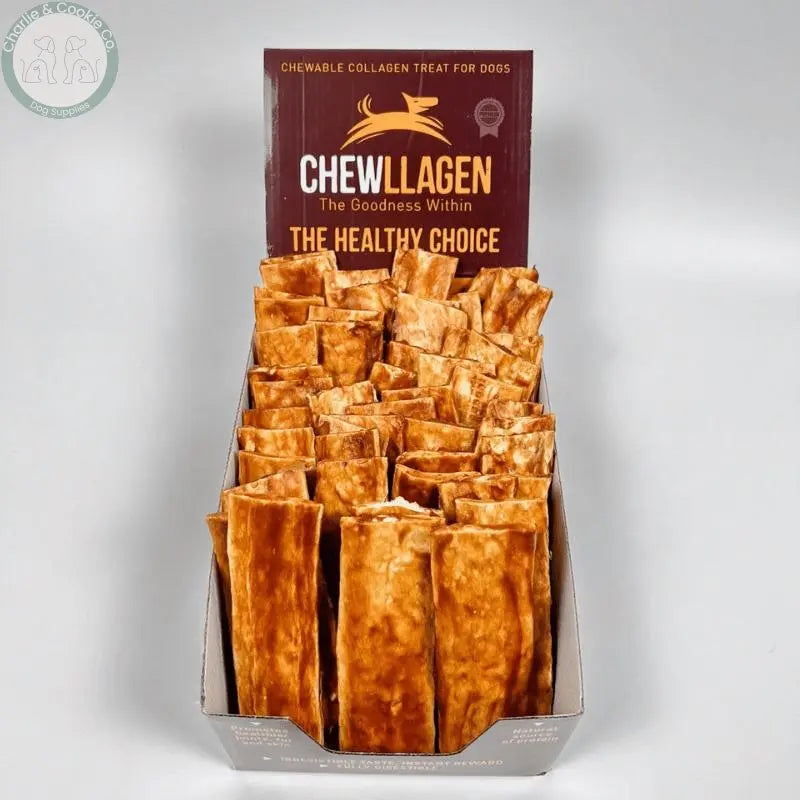 Chewllagen Chip Dog Treat 2 x 6 inch collagen-rich Beef or Chicken